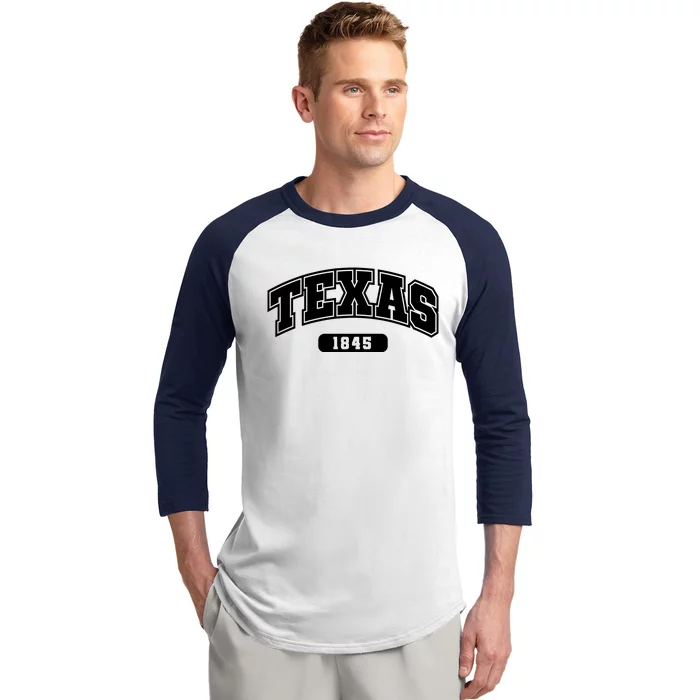 Texas Collegiate Style 1845 Baseball Sleeve Shirt