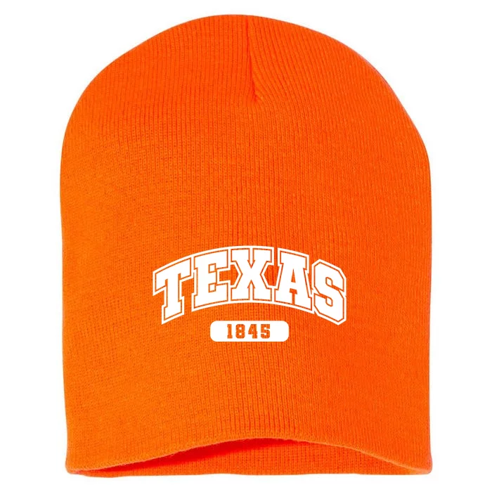 Texas Collegiate Style 1845 Short Acrylic Beanie