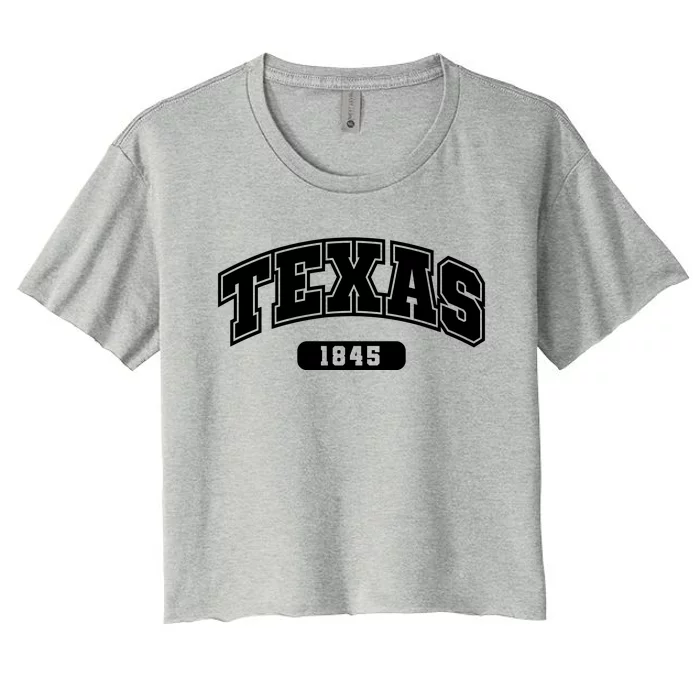 Texas Collegiate Style 1845 Women's Crop Top Tee