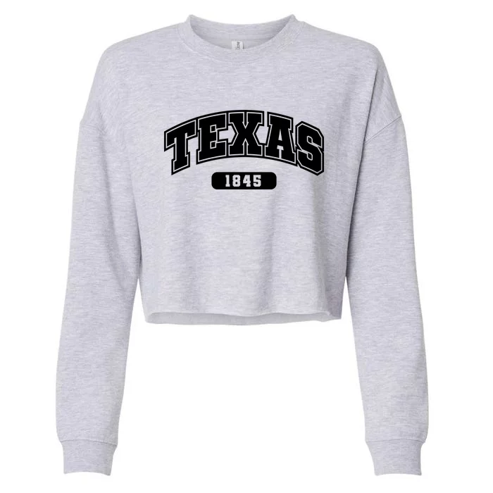 Texas Collegiate Style 1845 Cropped Pullover Crew