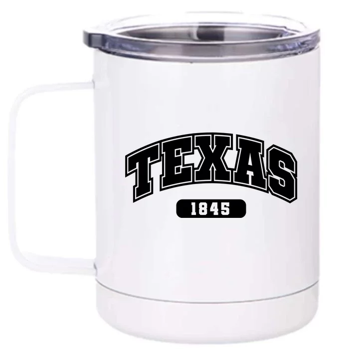 Texas Collegiate Style 1845 Front & Back 12oz Stainless Steel Tumbler Cup