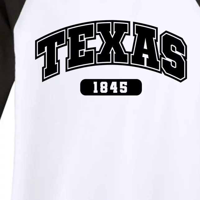 Texas Collegiate Style 1845 Women's Tri-Blend 3/4-Sleeve Raglan Shirt