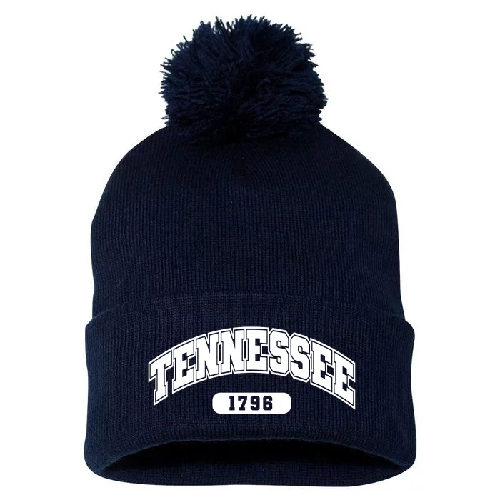 Tennessee Collegiate Style 1796 Pom Pom 12in Knit Beanie