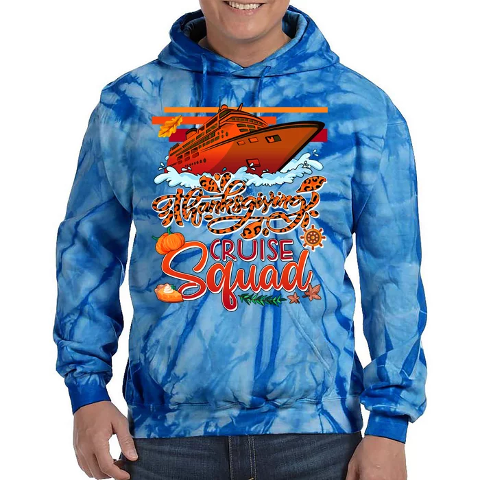 Thanksgiving Cruise Squad Costume Cruise Ship Fall Pumpkins Gift Tie Dye Hoodie