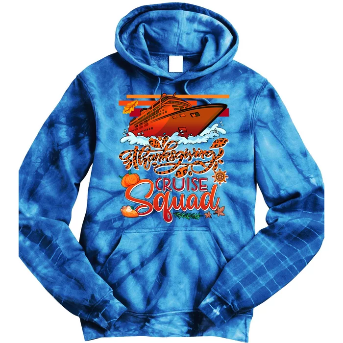 Thanksgiving Cruise Squad Costume Cruise Ship Fall Pumpkins Gift Tie Dye Hoodie