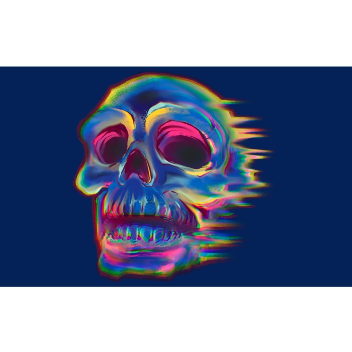 Trippy Colorful Skull Bumper Sticker