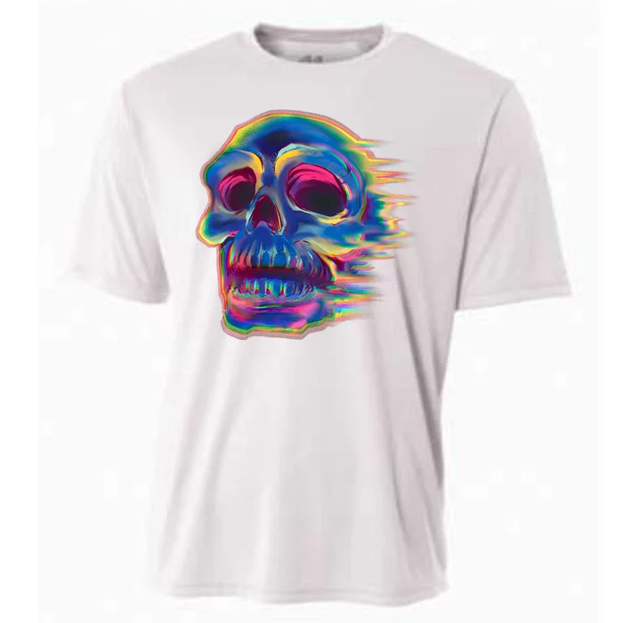 Trippy Colorful Skull Cooling Performance Crew T-Shirt