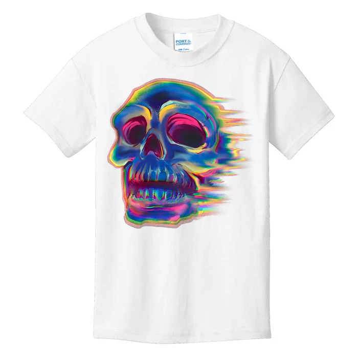 Trippy Colorful Skull Kids T-Shirt