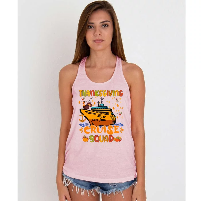 Thanksgiving Cruise Squad Matching Family Vacation Trip Gift Women's Knotted Racerback Tank