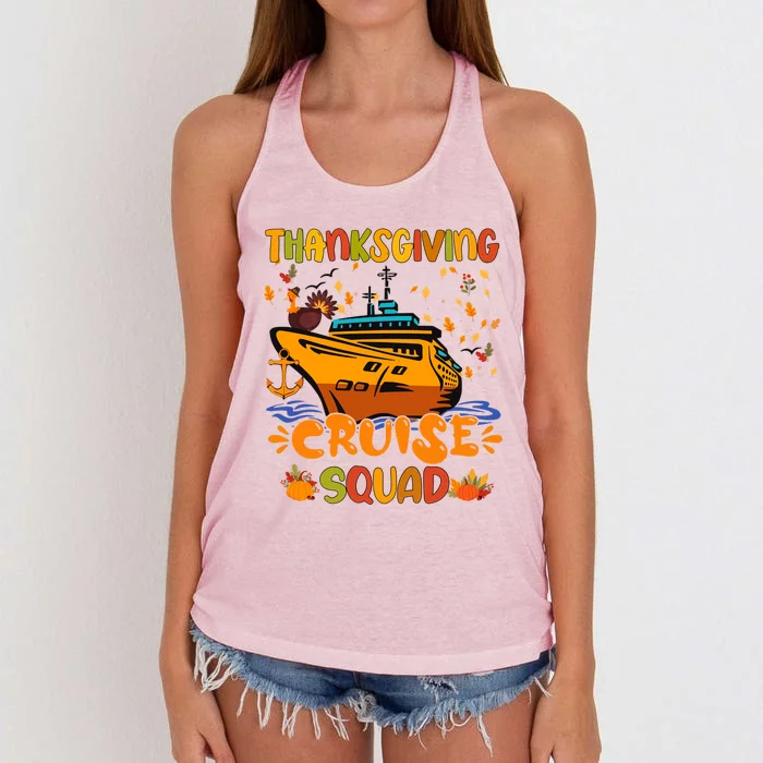 Thanksgiving Cruise Squad Matching Family Vacation Trip Gift Women's Knotted Racerback Tank