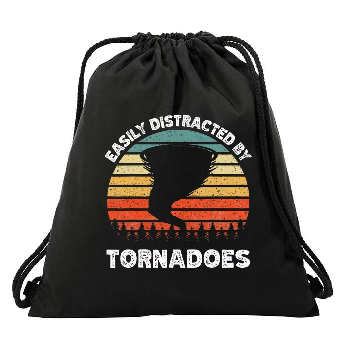 Tornado Chasing Storm Drawstring Bag