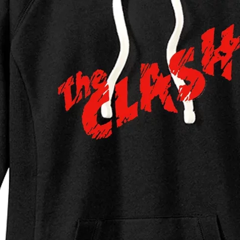 The Clash  Scratched Red Logo Women's Fleece Hoodie