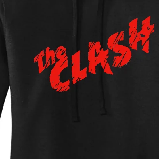 The Clash  Scratched Red Logo Women's Pullover Hoodie