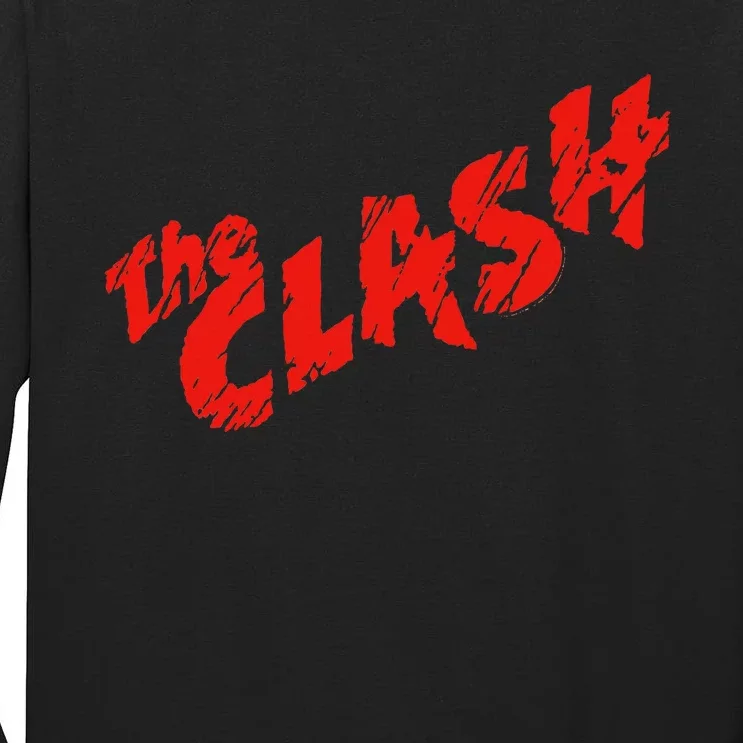 The Clash  Scratched Red Logo Tall Long Sleeve T-Shirt