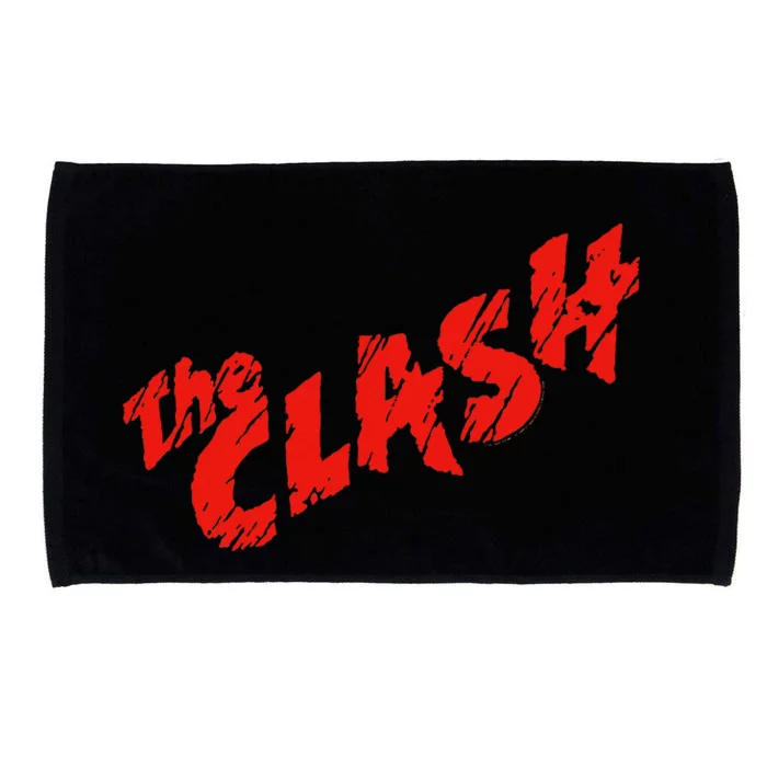 The Clash  Scratched Red Logo Microfiber Hand Towel