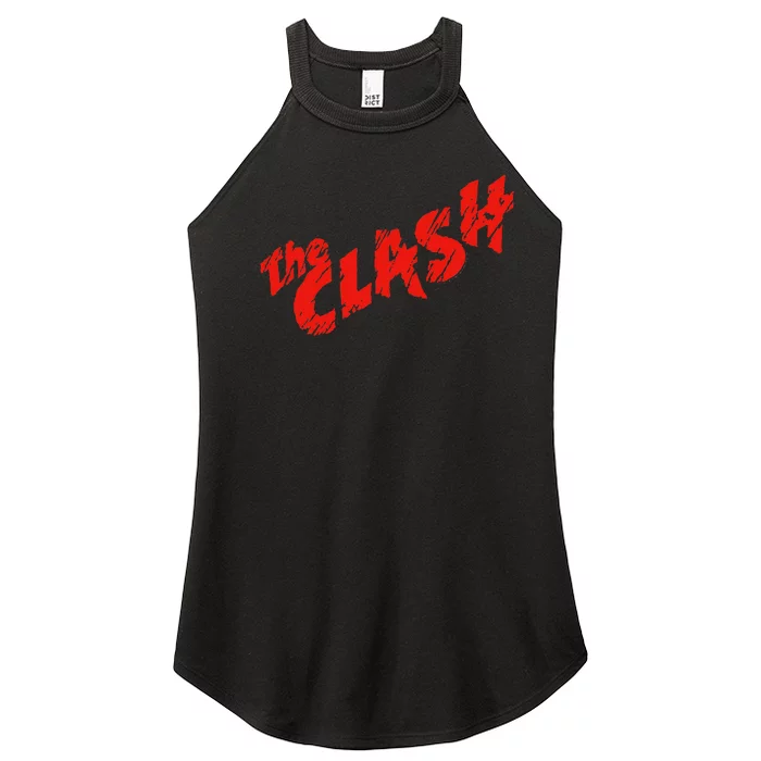 The Clash  Scratched Red Logo Women’s Perfect Tri Rocker Tank