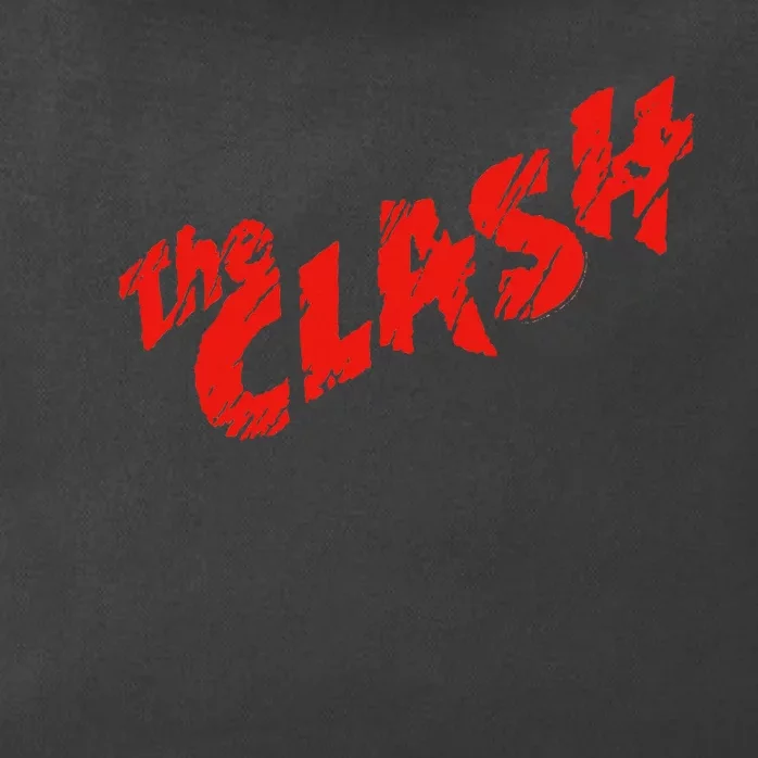 The Clash  Scratched Red Logo Zip Tote Bag