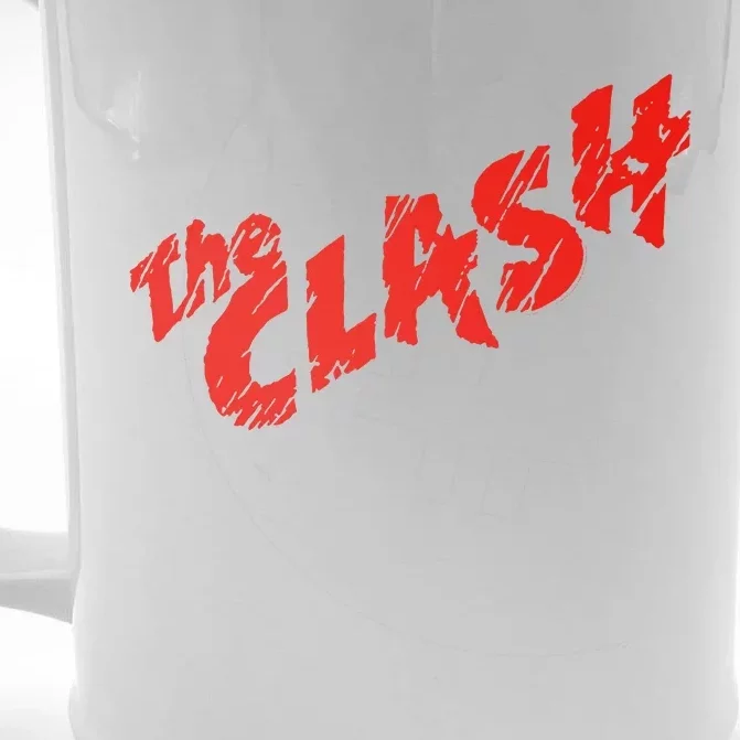 The Clash  Scratched Red Logo Front & Back Beer Stein