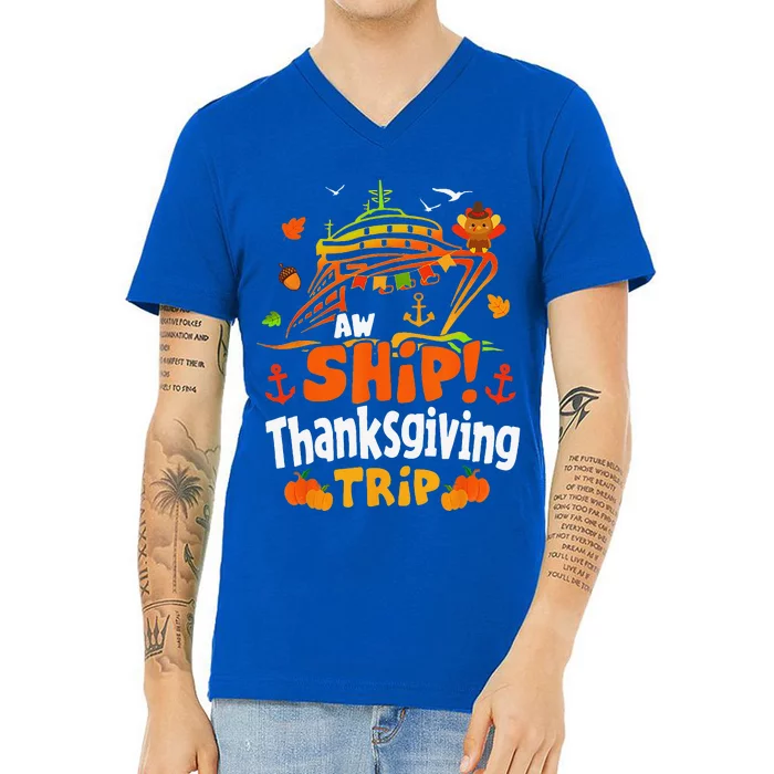 Thanksgiving Cruise Squad Matching Family Vacation Trip V-Neck T-Shirt