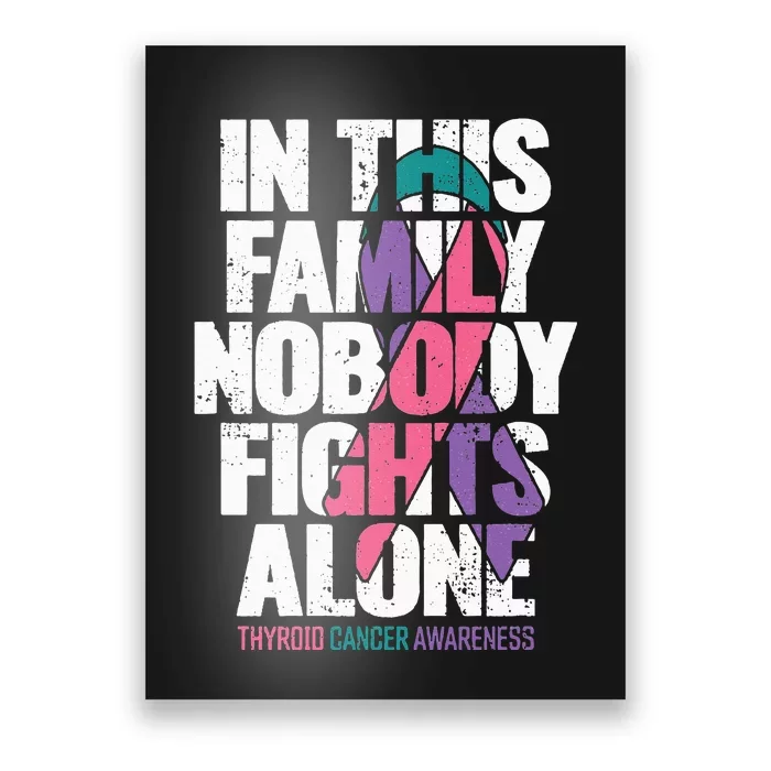 Thyroid Cancer Support Family Thyroid Cancer Awareness Poster