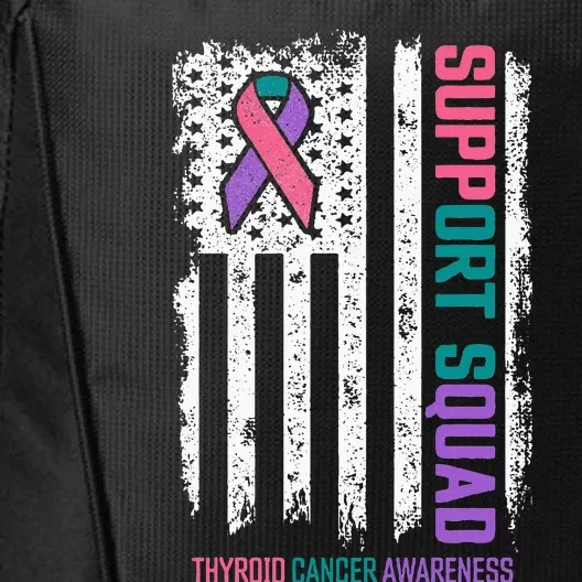 Thyroid Cancer Support Squad Thyroid Cancer Awareness City Backpack