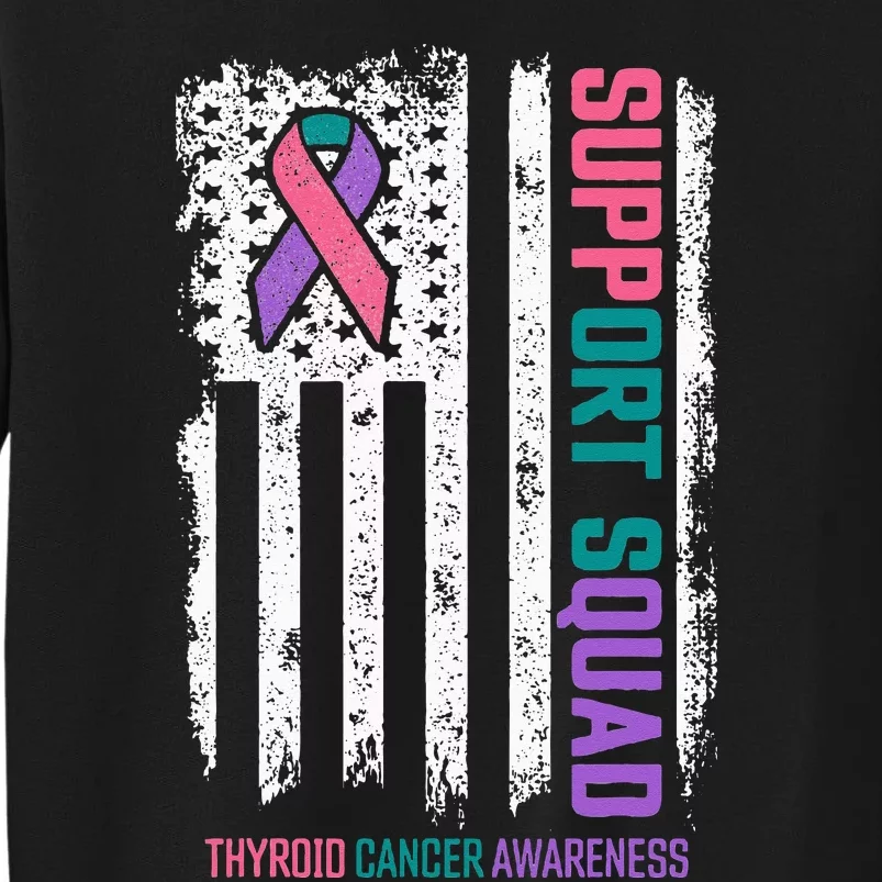 Thyroid Cancer Support Squad Thyroid Cancer Awareness Tall Sweatshirt