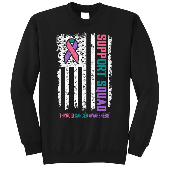 Thyroid Cancer Support Squad Thyroid Cancer Awareness Tall Sweatshirt