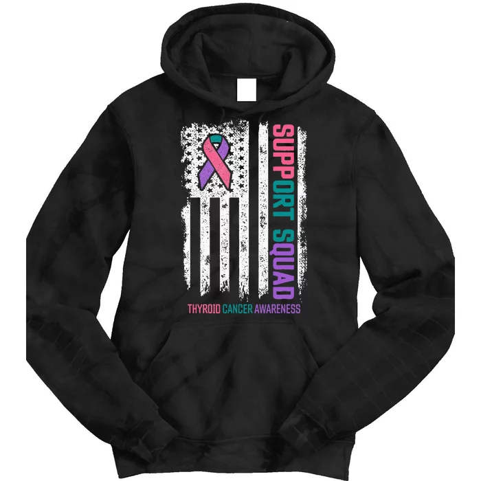 Thyroid Cancer Support Squad Thyroid Cancer Awareness Tie Dye Hoodie