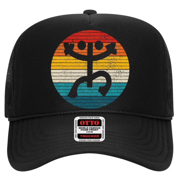 Taino Coqui Symbol Vintage Puerto Rico Taina Boricua Boriken High Crown Mesh Trucker Hat