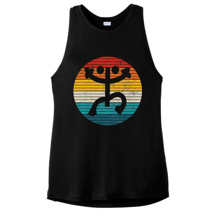 Taino Coqui Symbol Vintage Puerto Rico Taina Boricua Boriken Ladies Tri-Blend Wicking Tank