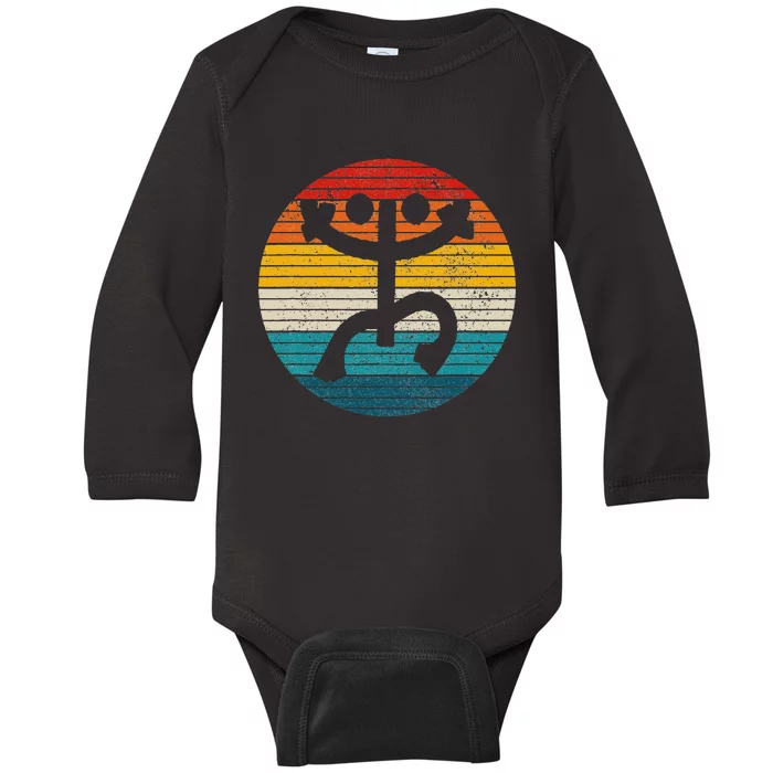 Taino Coqui Symbol Vintage Puerto Rico Taina Boricua Boriken Baby Long Sleeve Bodysuit