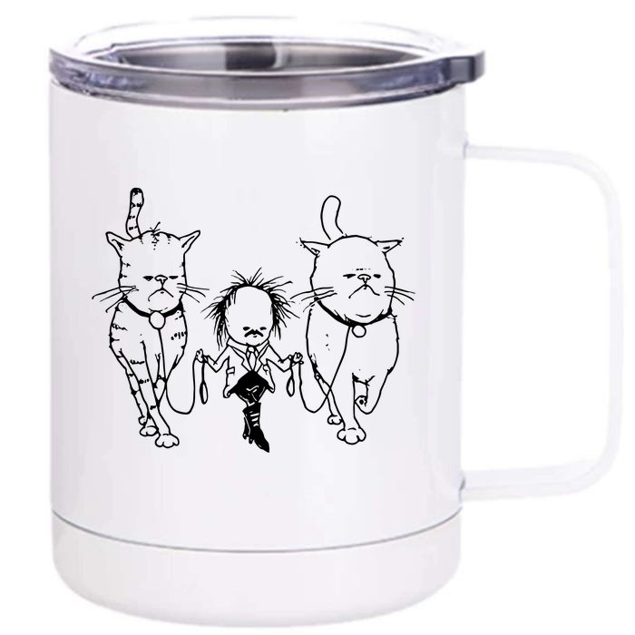 Theartofpants Cat Strut Front & Back 12oz Stainless Steel Tumbler Cup