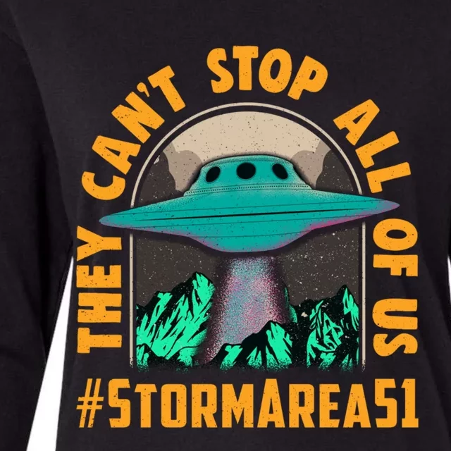 They CanT Stop All Of Us! Storm Area 51 Cool Gift Womens Cotton Relaxed Long Sleeve T-Shirt