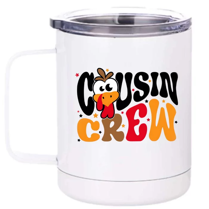 Thanksgiving Cousin Squad Cousin Crew Front & Back 12oz Stainless Steel Tumbler Cup