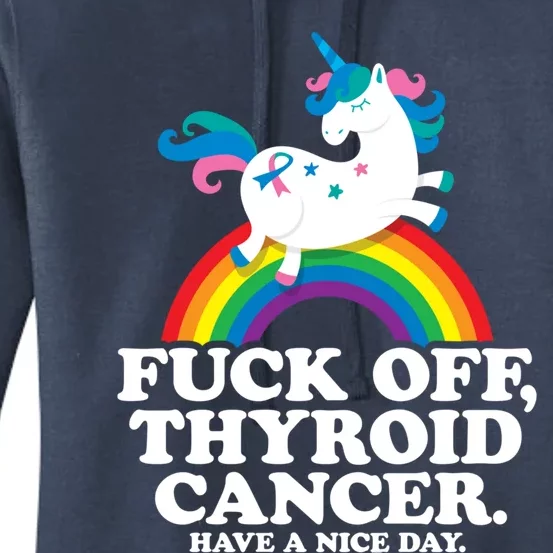 Thyroid Cancer Survivor Meaningful Gift Fuck Thyroid Cancer Gift Women's Pullover Hoodie