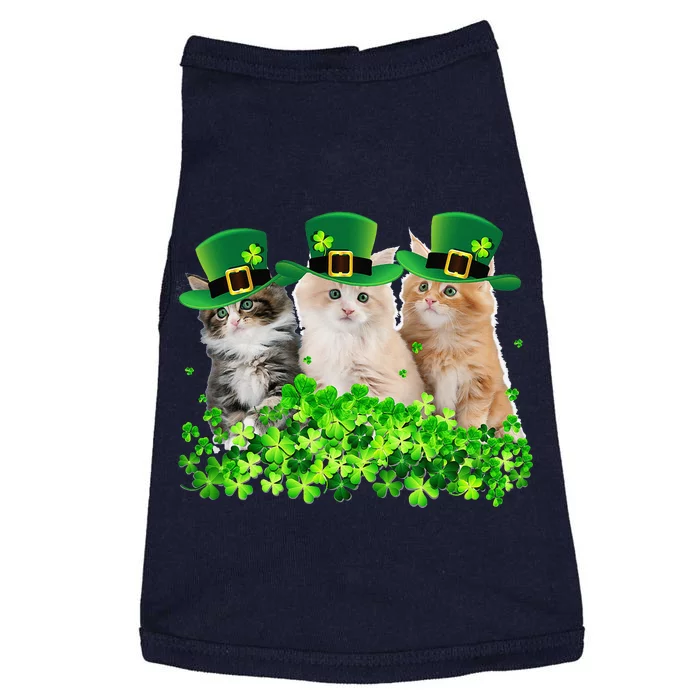 Three Cat St Patricks Day Kitty Kitten Lover Irish Doggie Tank