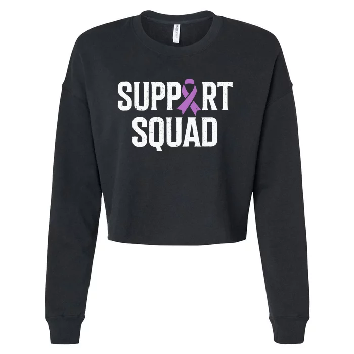 Testicular Cancer Support Squad Testicular Cancer Awareness Cropped Pullover Crew