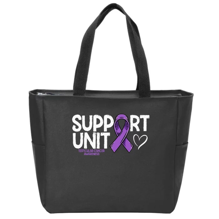 Testicular Cancer Support Unit Testicular Cancer Awareness Zip Tote Bag