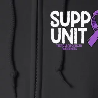 Testicular Cancer Support Unit Testicular Cancer Awareness Full Zip Hoodie