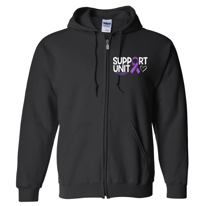 Testicular Cancer Support Unit Testicular Cancer Awareness Full Zip Hoodie