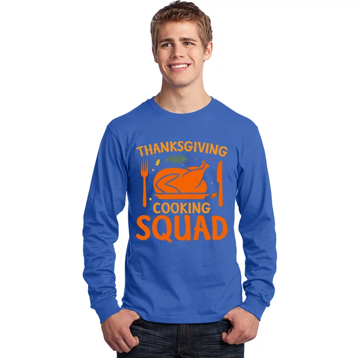 Thanksgiving Cooking Squad Cutlery Turkey Illustration Meaningful Gift Long Sleeve Shirt