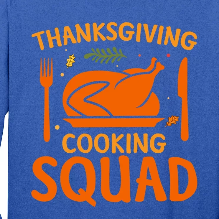 Thanksgiving Cooking Squad Cutlery Turkey Illustration Meaningful Gift Long Sleeve Shirt