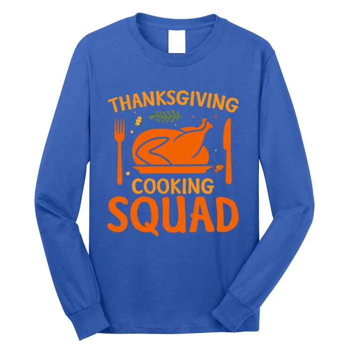 Thanksgiving Cooking Squad Cutlery Turkey Illustration Meaningful Gift Long Sleeve Shirt