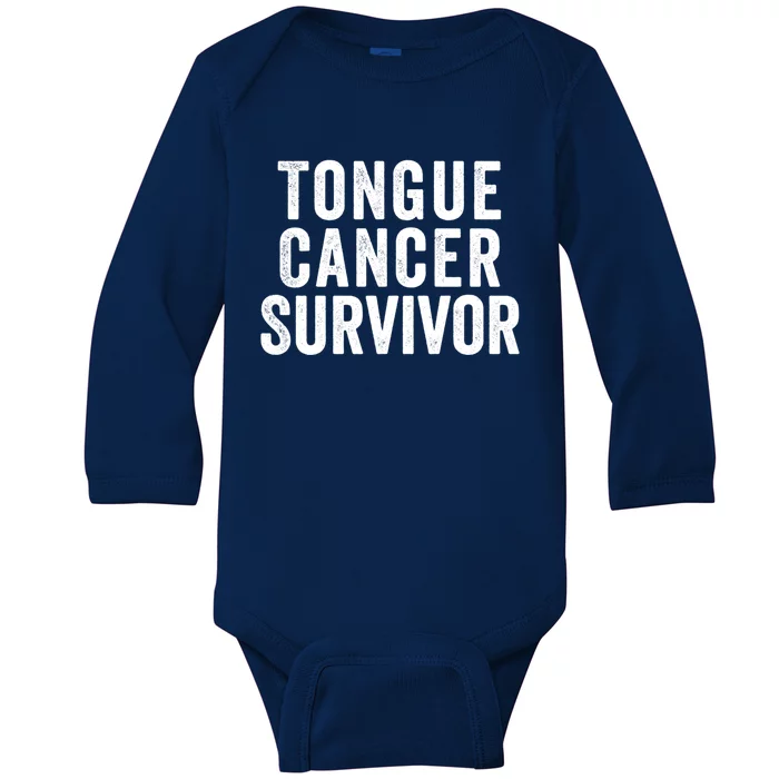 Tongue Cancer Survivor Gift Baby Long Sleeve Bodysuit