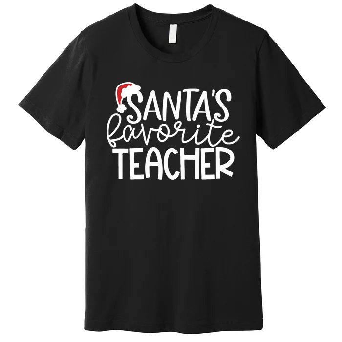 Teacher Christmas Santas Favorite Teacher Premium T-Shirt