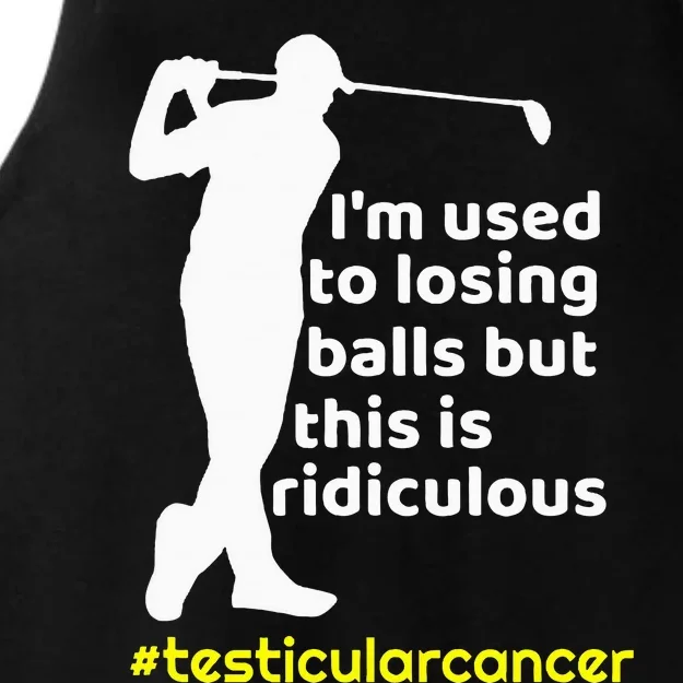 Testicular Cancer Survivor Golf Player Orchidectomy Ladies Tri-Blend Wicking Tank