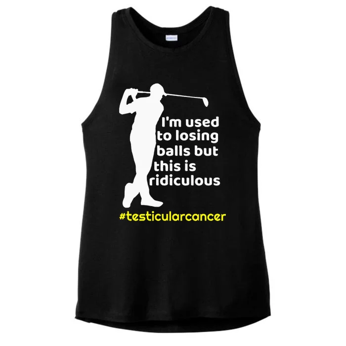 Testicular Cancer Survivor Golf Player Orchidectomy Ladies Tri-Blend Wicking Tank