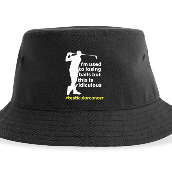 Testicular Cancer Survivor Golf Player Orchidectomy Sustainable Bucket Hat