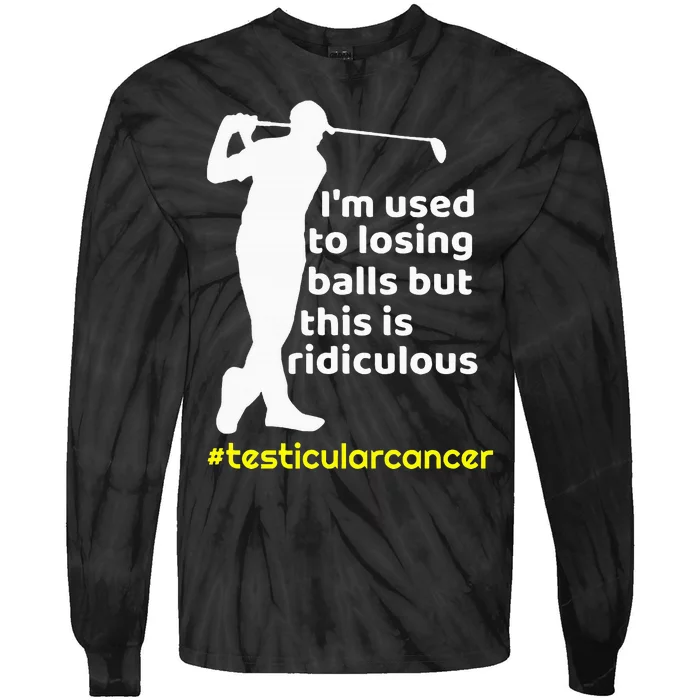 Testicular Cancer Survivor Golf Player Orchidectomy Tie-Dye Long Sleeve Shirt