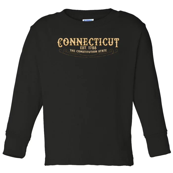 The Constitution State Connecticut Toddler Long Sleeve Shirt